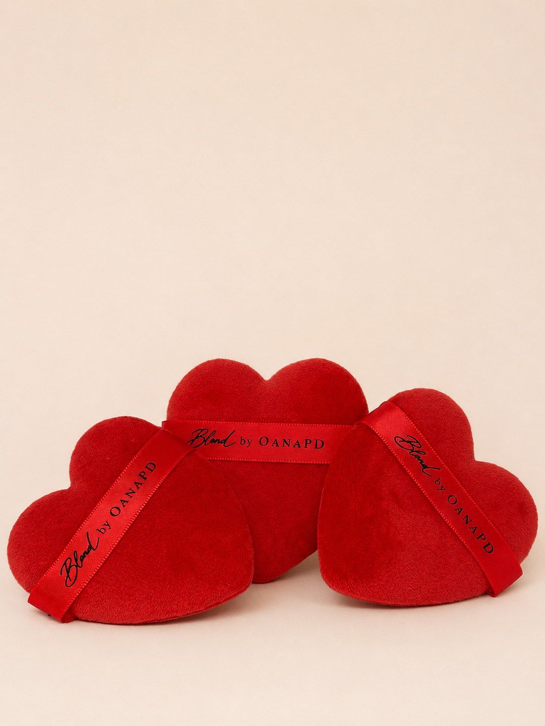 Set of 3 Heart Powder Puffs